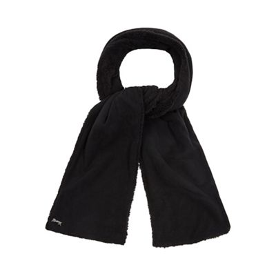 Black fleece scarf